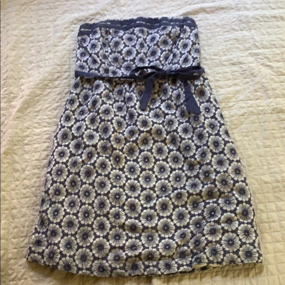 Blue Strapless Dress